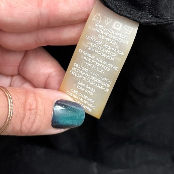 Karl Lagerfeld • Floral Black Lace Burnout Top - Picture 9 of 10